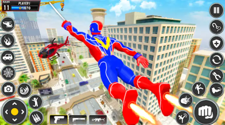 Spider Rope Hero Gangster Game ScreenShot - APKIKI.COM